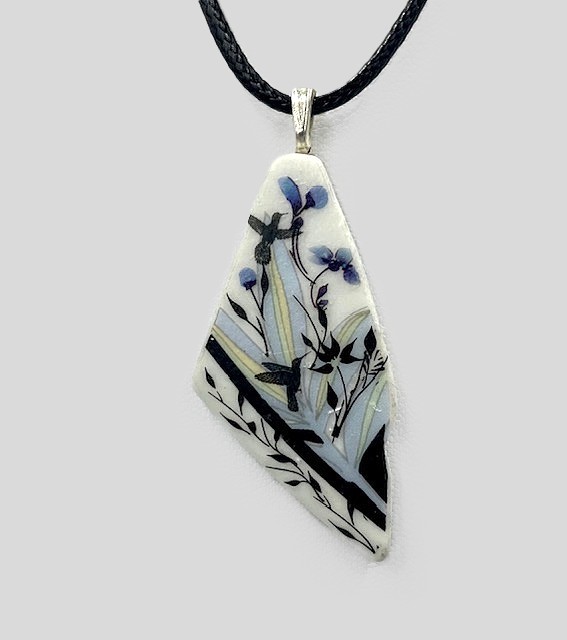 Gray Mix Hummingbird Necklace